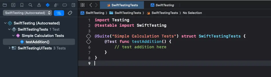 Customising your test suite’s name